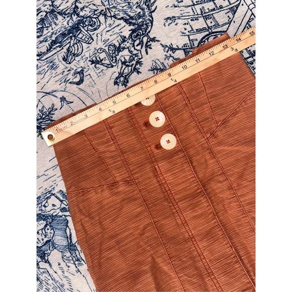BEAUTIFUL UNIQUE Free People Every Minute Every Hour Terra Cotta Button-Up Mini - Picture 6 of 8